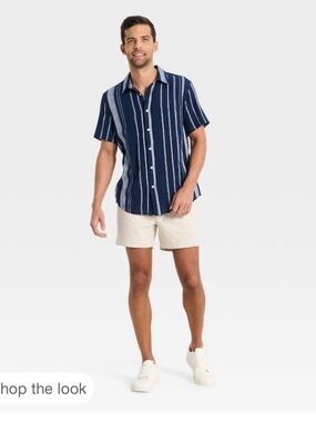 NWT Goodfellow & Co Every Wear Flat-Front Shorts Men’s 36 Cream 5” Inseam